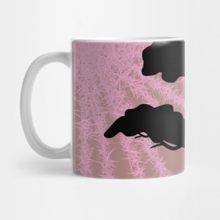 Raven in Winter Sun Ice Pink Mug